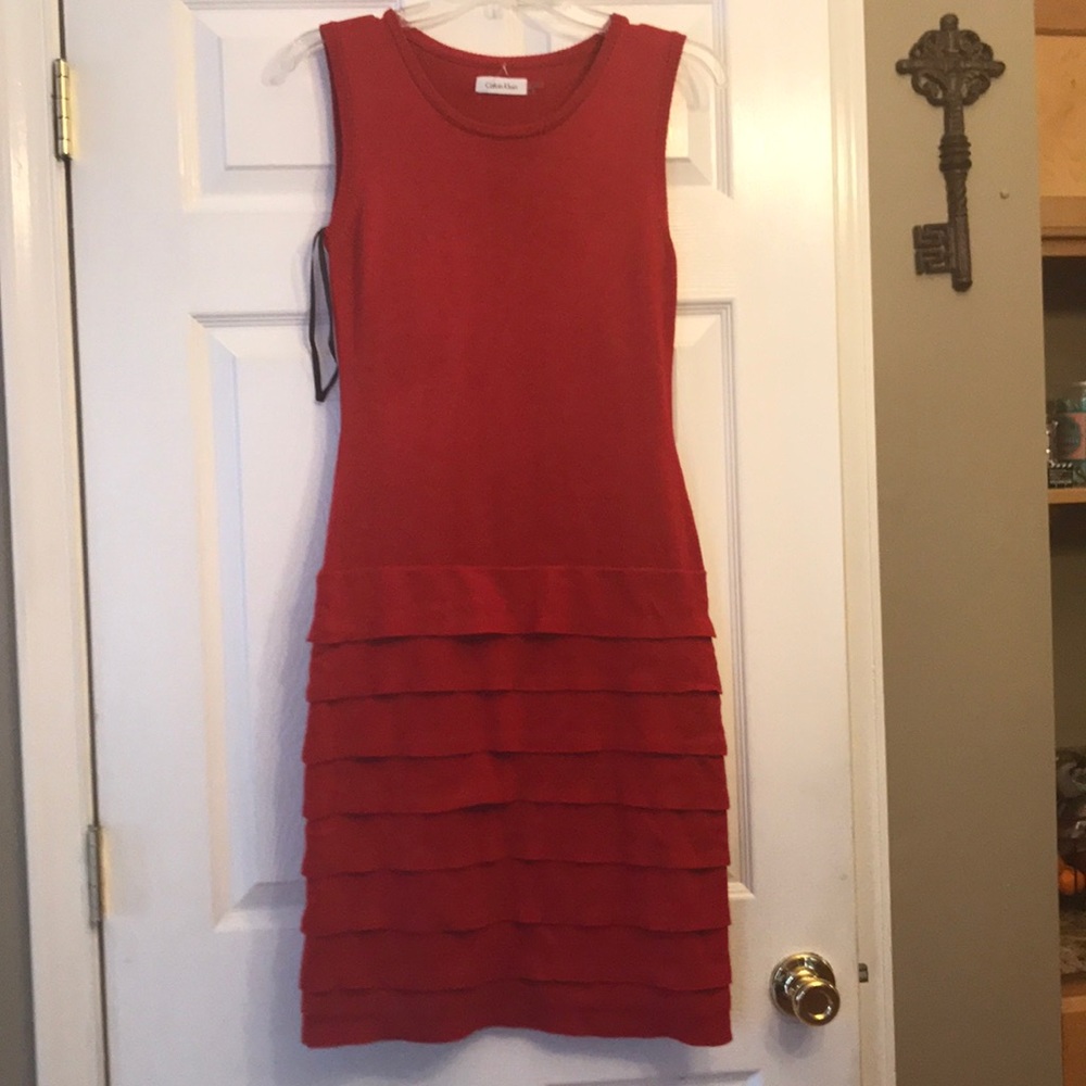Calvin Klein red dress